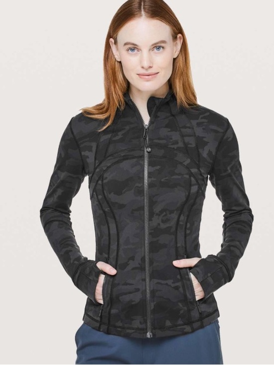 lululemon athletica Jackets & Blazers - lululemon athletica Black Camo Zip-Front Bomber Jacket